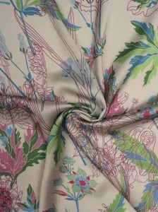 Çiçek Desen  ( 1415 ) Dijital Baskılı Çift En Kumaş 150 cm