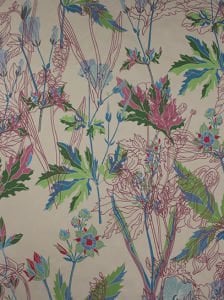Çiçek Desen  ( 1415 ) Dijital Baskılı Çift En Kumaş 150 cm