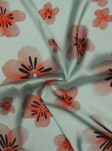 Çiçek Desen  ( 1161 ) Dijital Baskılı Çift En Kumaş 150 cm