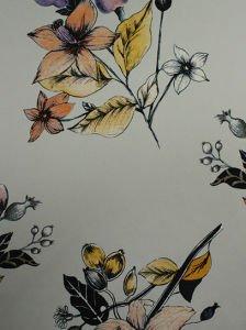Çiçek Desen  ( 1091 ) Dijital Baskılı Çift En Kumaş 150 cm